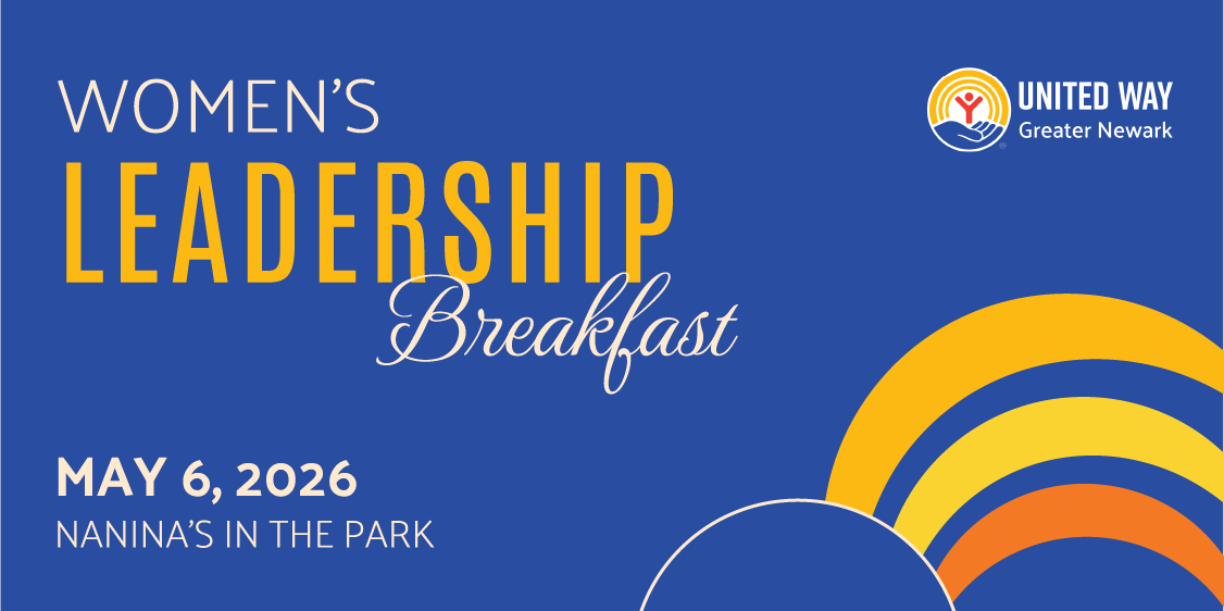 Women's Leadership Breakfast Graphic with a blue background and the United Way logo; Date: May 6, 2026 at Nanita's In The Park
